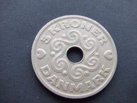 Deense kroon munteenheid Denemarken 1990, 5 kroon munt